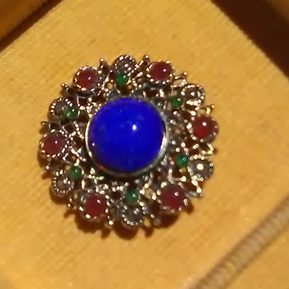 Blue Agate Pin